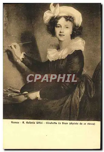 Cartes postales Fantaisie Femme Firenze Elisabeth le Brun Galleria Uffizi