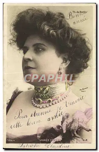 Cartes postales Fantaisie Femme Agnes Freund Theatre de Berlin
