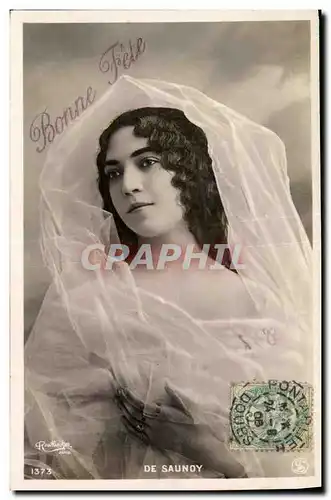 Cartes postales Fantaisie Femme De Saunoy