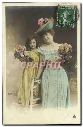 Cartes postales Fantaisie Femme Enfant