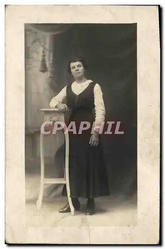 CARTE PHOTO Fantaisie Femme