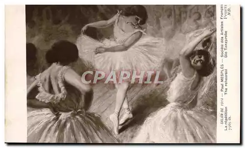 Ansichtskarte AK Fantaisie Femme Salon 1914 Paul Mesples La repetition Danse