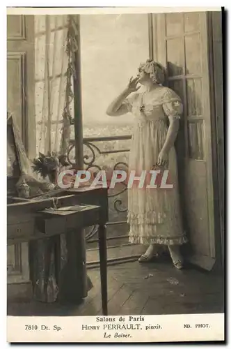 Cartes postales Fantaisie Femme Salons de Paris Henry Perrault Le baiser