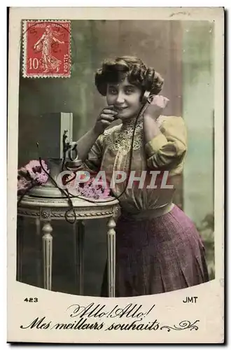 Cartes postales Fantaisie Femme Telephone