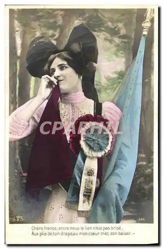 Cartes postales Fantaisie Femme Alsace Folklore Costume