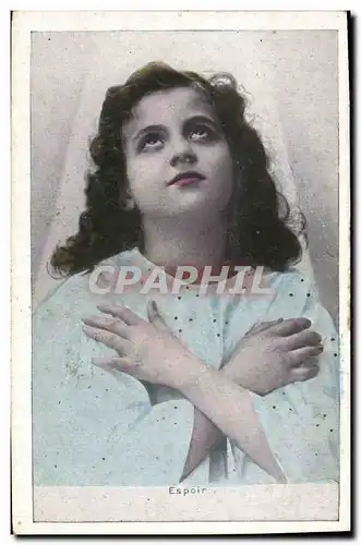 Cartes postales Fantaisie Femme Enfant Espoir