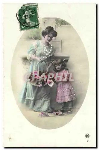 Cartes postales Fantaisie Femme Enfant