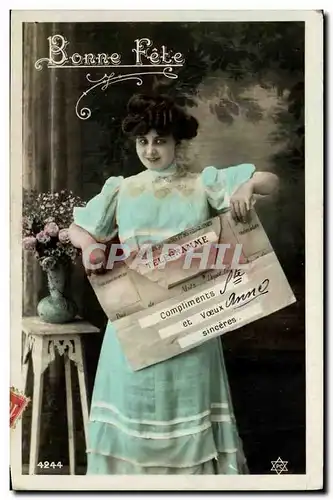 Cartes postales Fantaisie Femme Telegramme