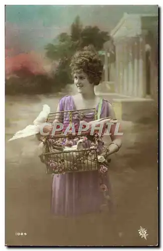 Cartes postales Fantaisie Femme Colombes