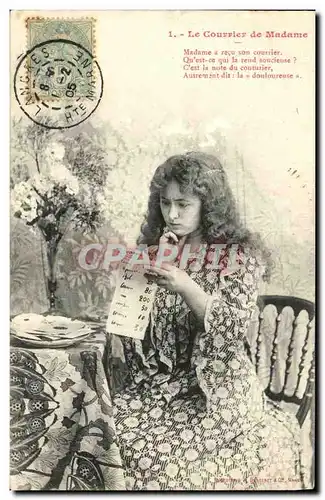 Cartes postales Fantaisie Femme Le courrier de Madame