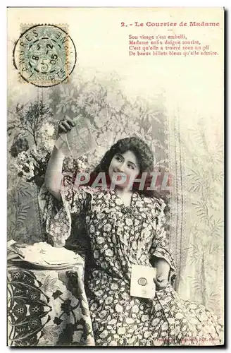 Cartes postales Fantaisie Femme Le courrier de Madame