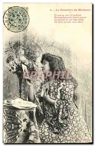 Cartes postales Fantaisie Femme Le courrier de Madame