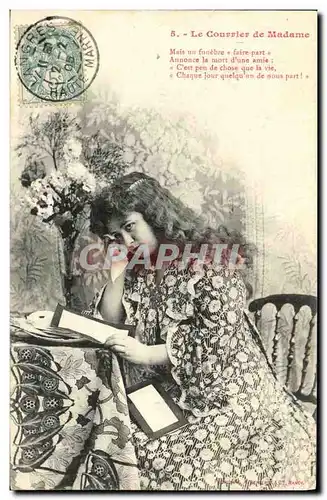 Cartes postales Fantaisie Femme Le courrier de Madame