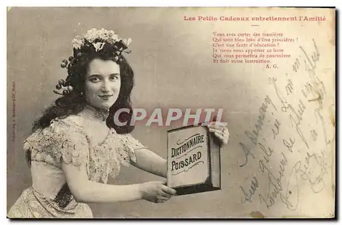 Cartes postales Fantaisie Femme Les petits cadeaux entretiennent l amitie Dictionnaire Poissard