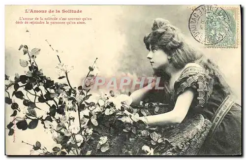 Cartes postales Fantaisie Femme L amour de la solitude