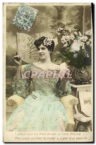 Cartes postales Fantaisie Femme Eventail