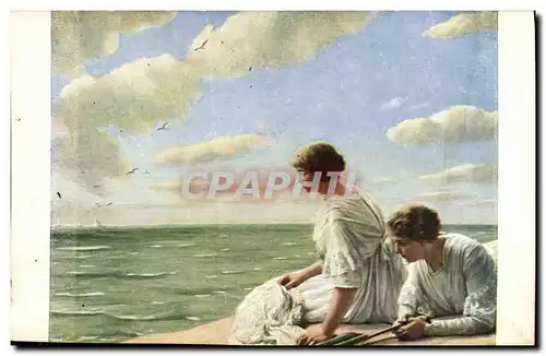 Cartes postales Fantaisie Femme Lempoels Les mouettes