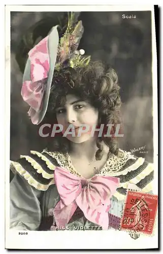 Cartes postales Fantaisie Femme Miss Violette Scala