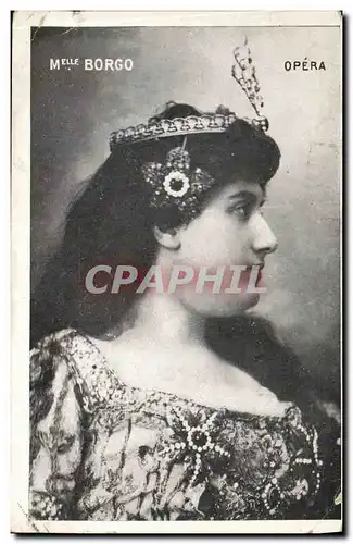 Cartes postales Fantaisie Femme Mlle Borgo Opera