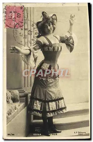 Cartes postales Fantaisie Femme Edna Aug