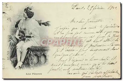 Cartes postales Fantaisie Femme lise Fleuron