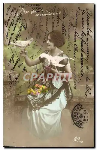 Cartes postales Fantaisie Femme Colombes