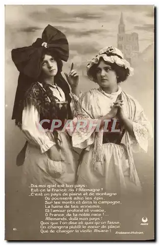 Cartes postales Fantaisie Femmes Coiffes Alsace lorraine Folklore