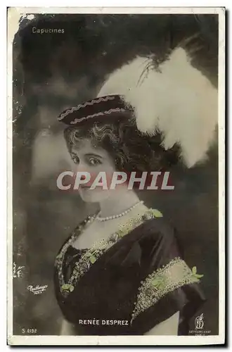 Cartes postales Fantaisie Femme Capucines Renee Desprez