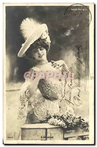 Cartes postales Fantaisie Femme Folies Marigny Devere