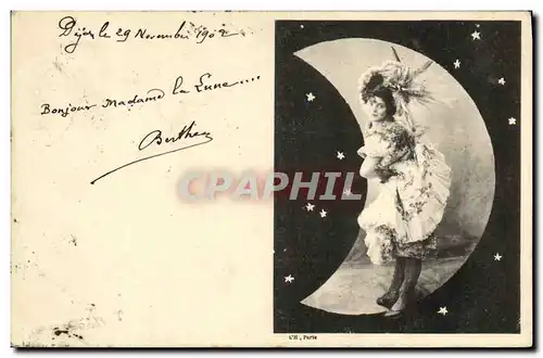 Cartes postales Fantaisie Femme Lune Dijon