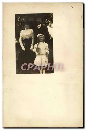 CARTE PHOTO Fantaisie Femme Enfant Couple