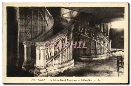 Cartes postales Caen L Eglise Saint Sauveur L Escalier