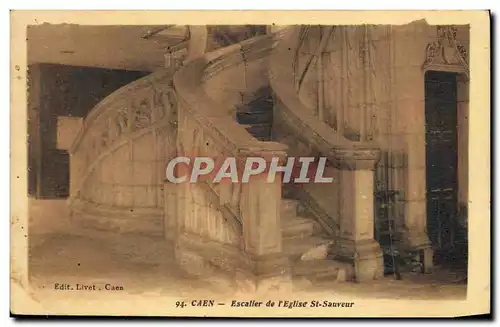 Cartes postales Caen L Eglise Saint Sauveur L Escalier