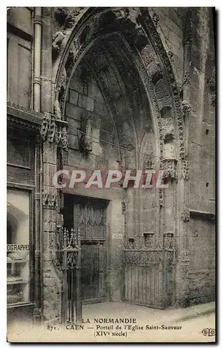 Ansichtskarte AK Caen Portail de L Eglise Saint Sauveur