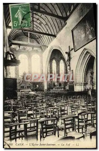 Cartes postales Caen L Eglise St Sauveur La nef