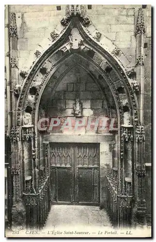 Cartes postales Caen L Eglise St Sauveur Le portail