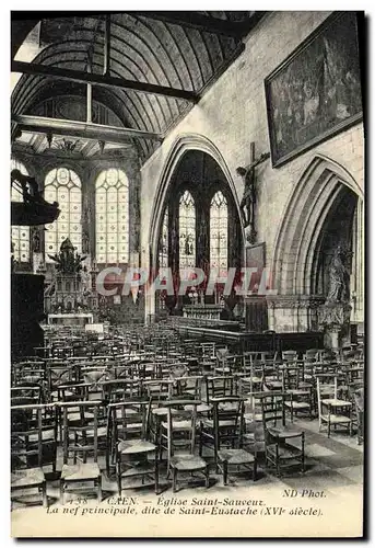 Cartes postales Caen L Eglise St Sauveur La nef principale dite de Sainte Eustache