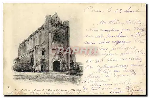 Ansichtskarte AK Caen Ruines de L Abbaye d Ardenne