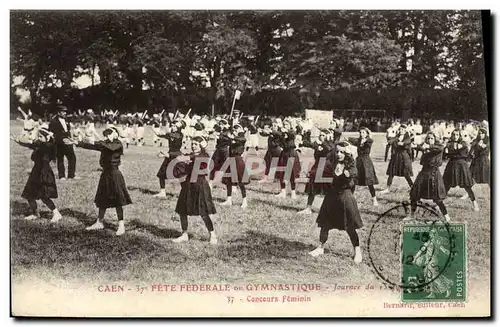 Cartes postales Caen 37eme Fete Federale De Gymnastique Concours Feminin TOP