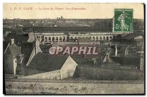 Ansichtskarte AK Caen Gare de L Ouest Vue D Ensemble