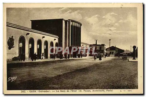 Ansichtskarte AK Caen La Gare de L Etat