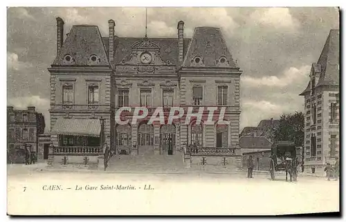 Cartes postales Caen La Gare Saint Martin Caleche