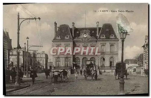 Ansichtskarte AK Caen La Gare Saint Martin