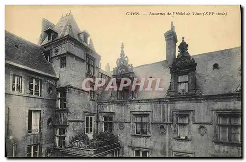 Cartes postales Caen Lucarnes de l Hotel de Than