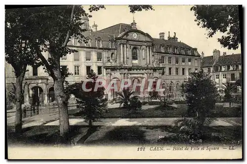 Ansichtskarte AK Caen L Hotel de Ville et Square