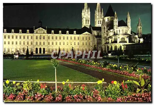 Moderne Karte Caen L Hotel de Ville et l Abbaye aux Hommes