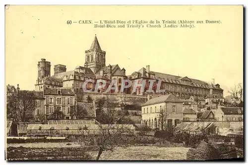 Ansichtskarte AK Caen Hotel Dieu et l eglise de la Trinite abbaye aux Dames