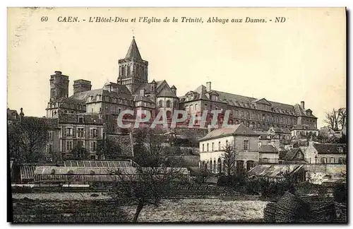 Cartes postales Caen Hotel Dieu et l Eglise de la Trinite Abbaye Aux Dames