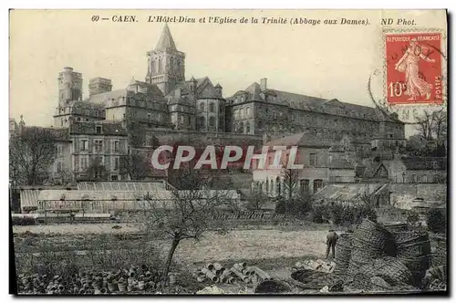 Ansichtskarte AK Caen Hotel Dieu et l Eglise de la Trinite Abbaye Aux Dames