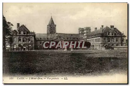 Cartes postales Caen Hotel Dieu Vue Generale